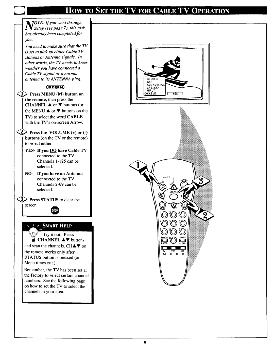 Magnavox TS 2775 owner manual Stations or Antenna signals 