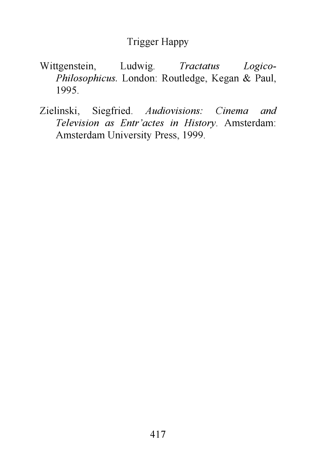 Magnavox Videogames and the Entertainment Revolution Trigger Happy manual Amsterdam University Press 417 