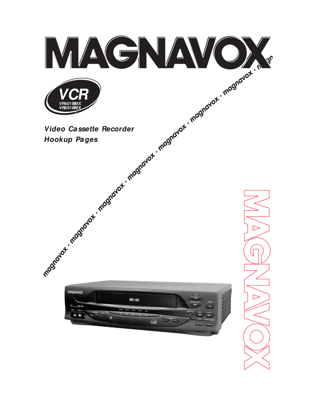 Magnavox VR601BMX, VR401BMX manual Vcr 