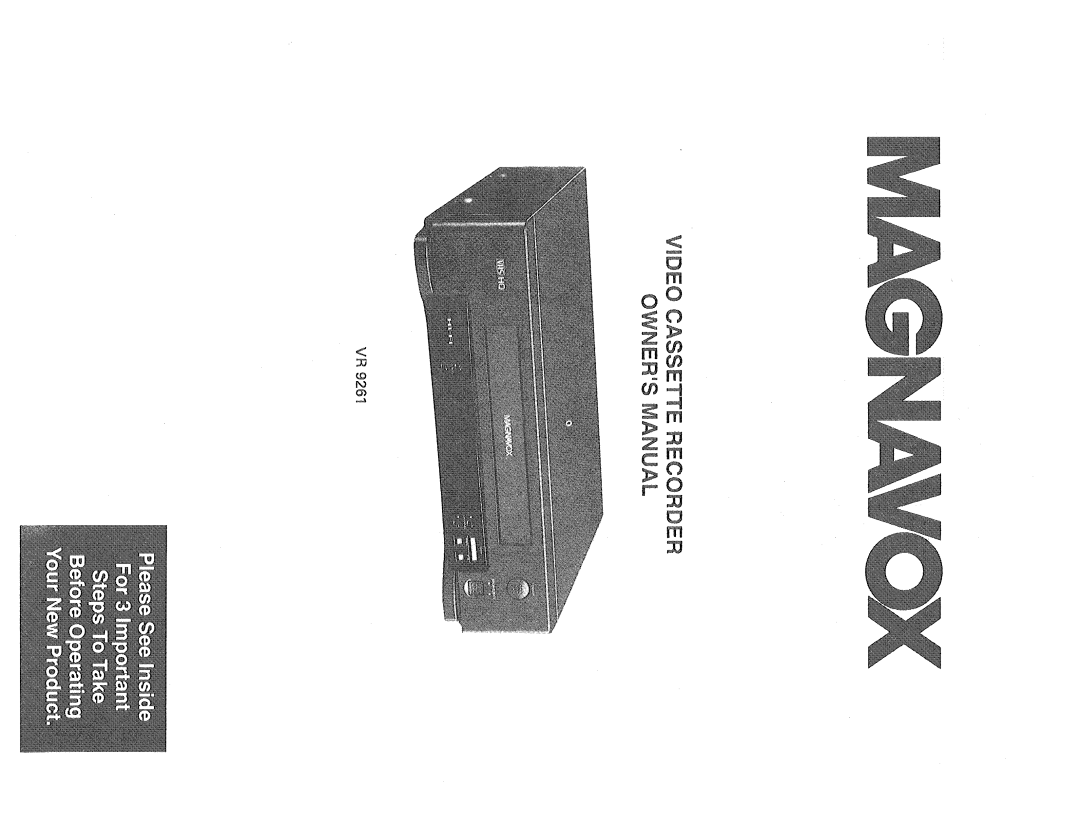 Magnavox VR9261 manual 