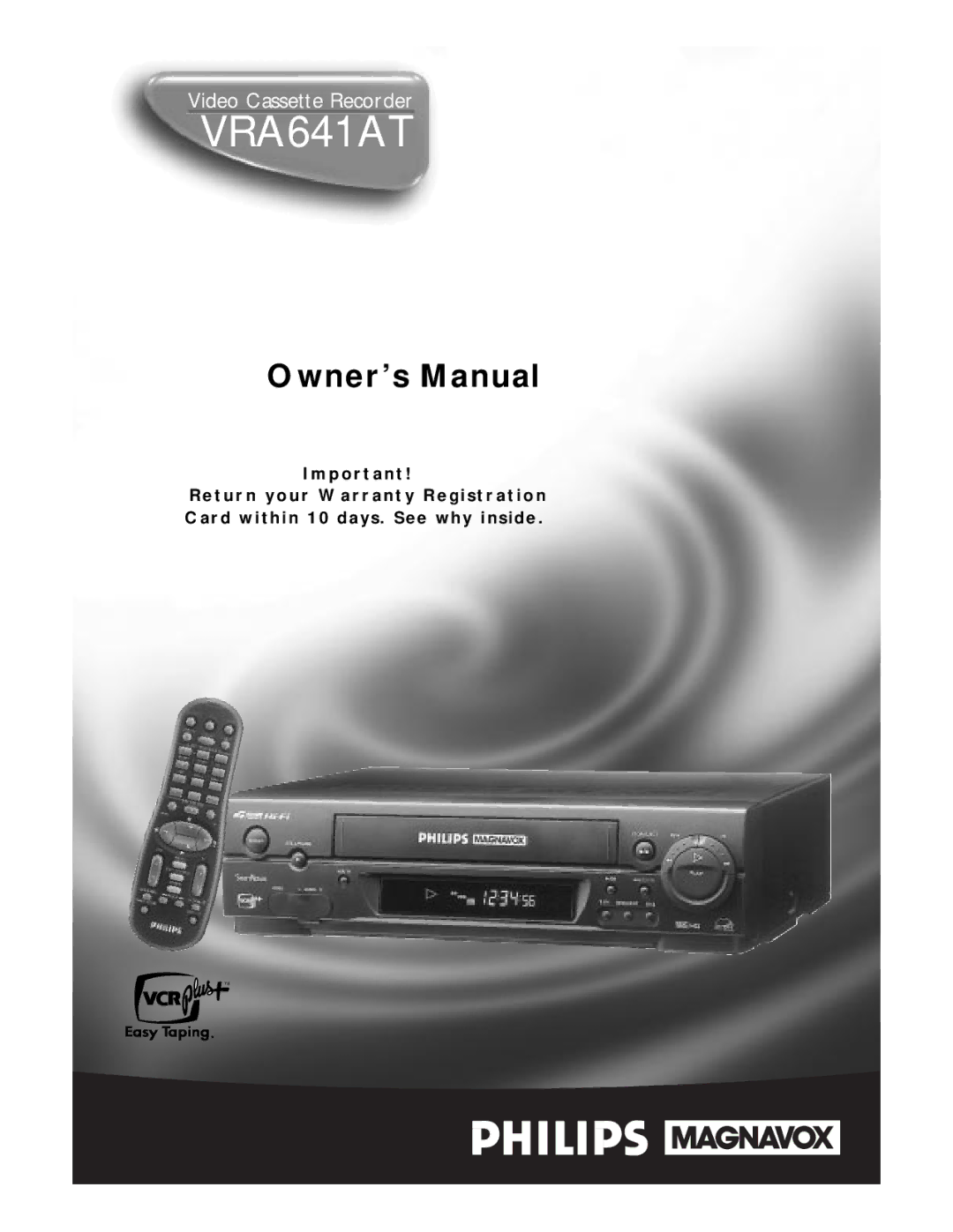 Magnavox VRA641AT99 owner manual 