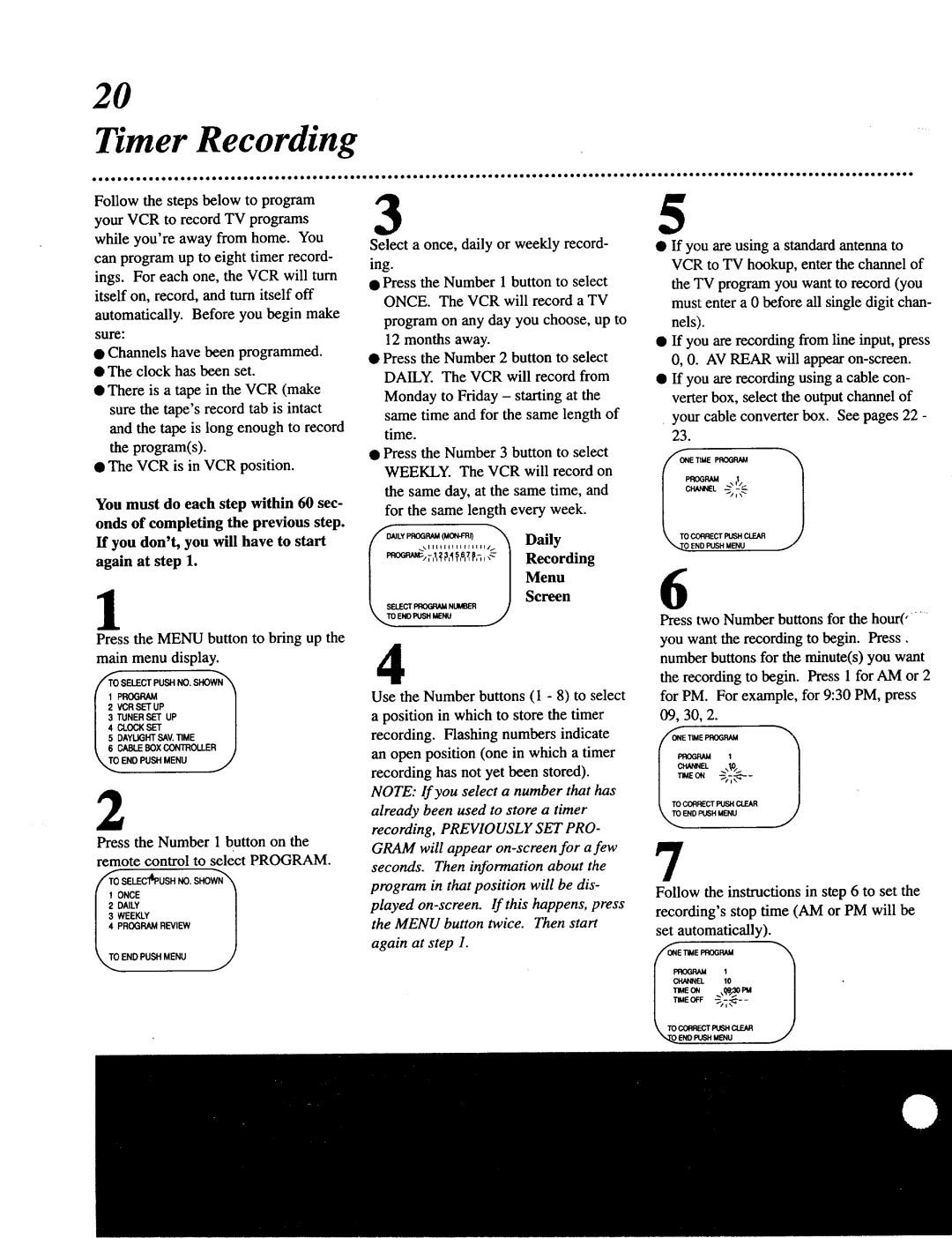 Magnavox VRT642 owner manual Timer Recording, Daily, Screen 