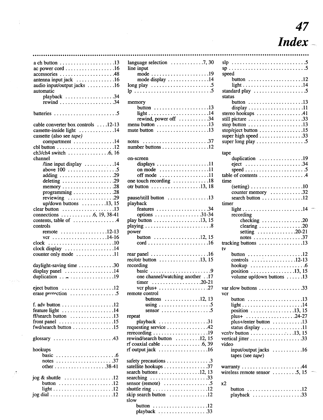 Magnavox VRT642 owner manual Line 