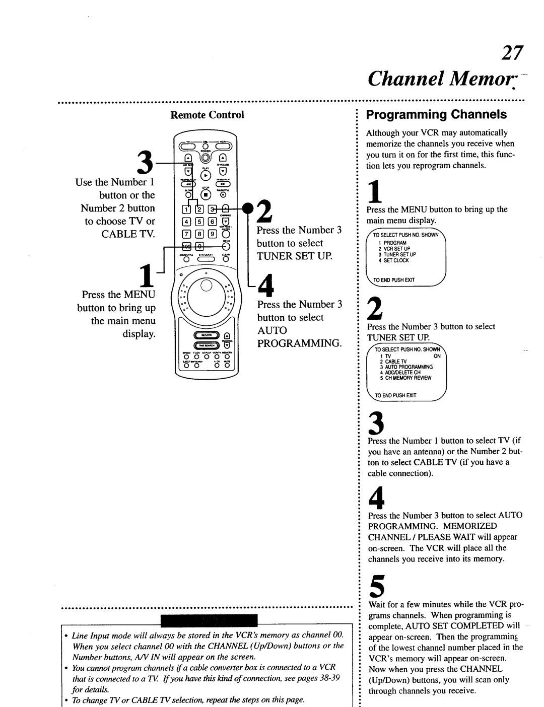 Magnavox VRU344AT manual Programming Channels 