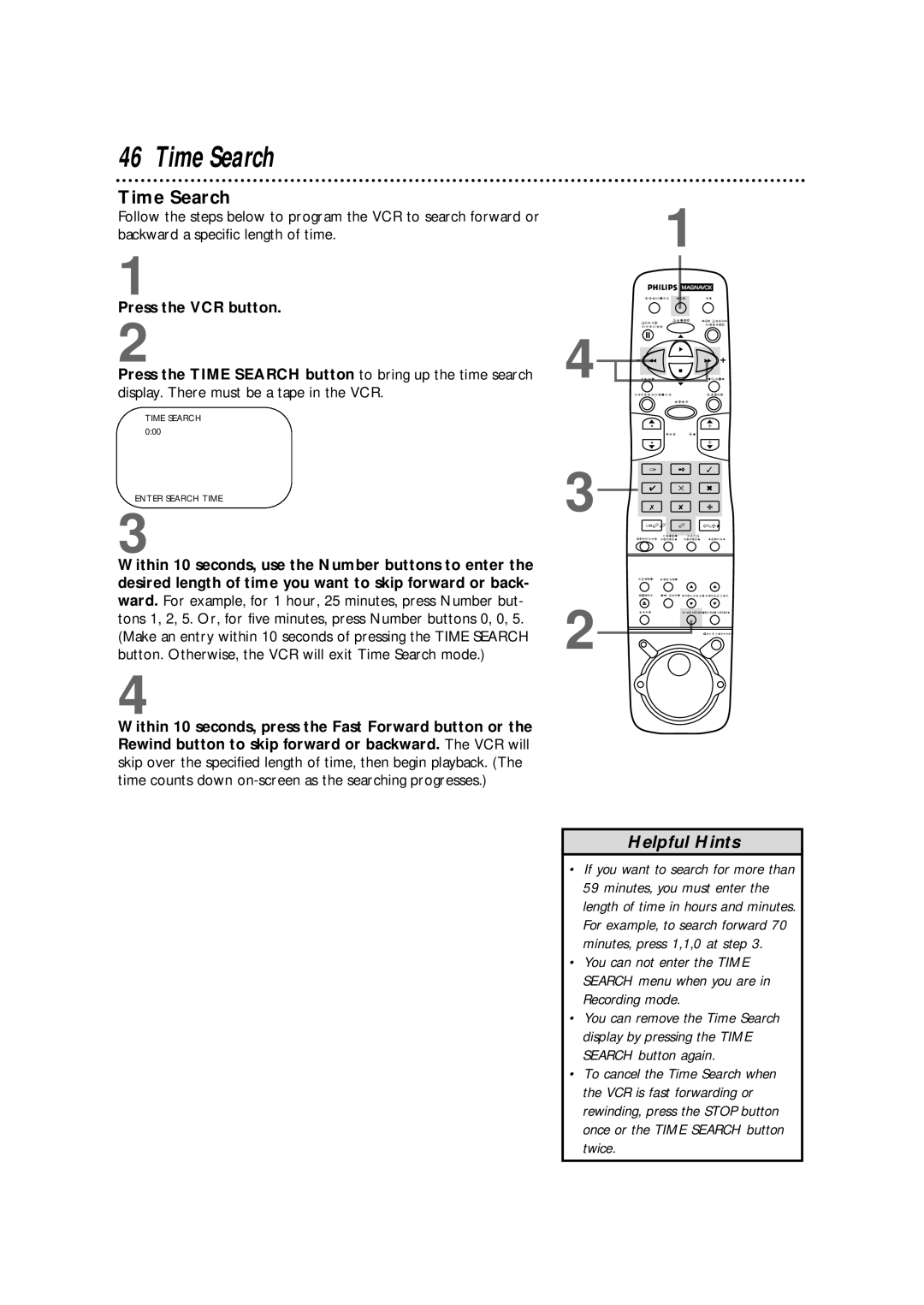 Magnavox VRX562AT99 warranty Time Search 