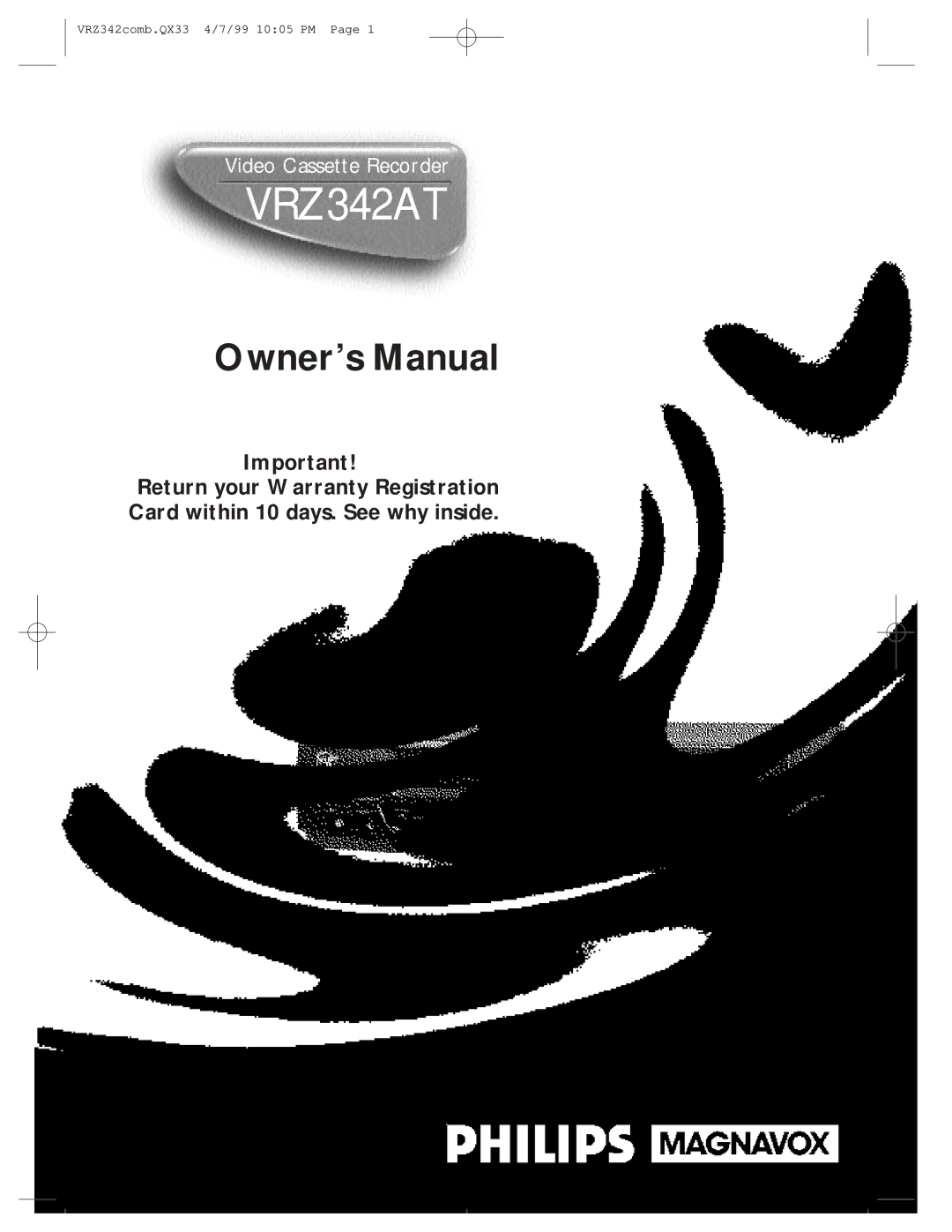 Magnavox VRZ342AT99 owner manual 