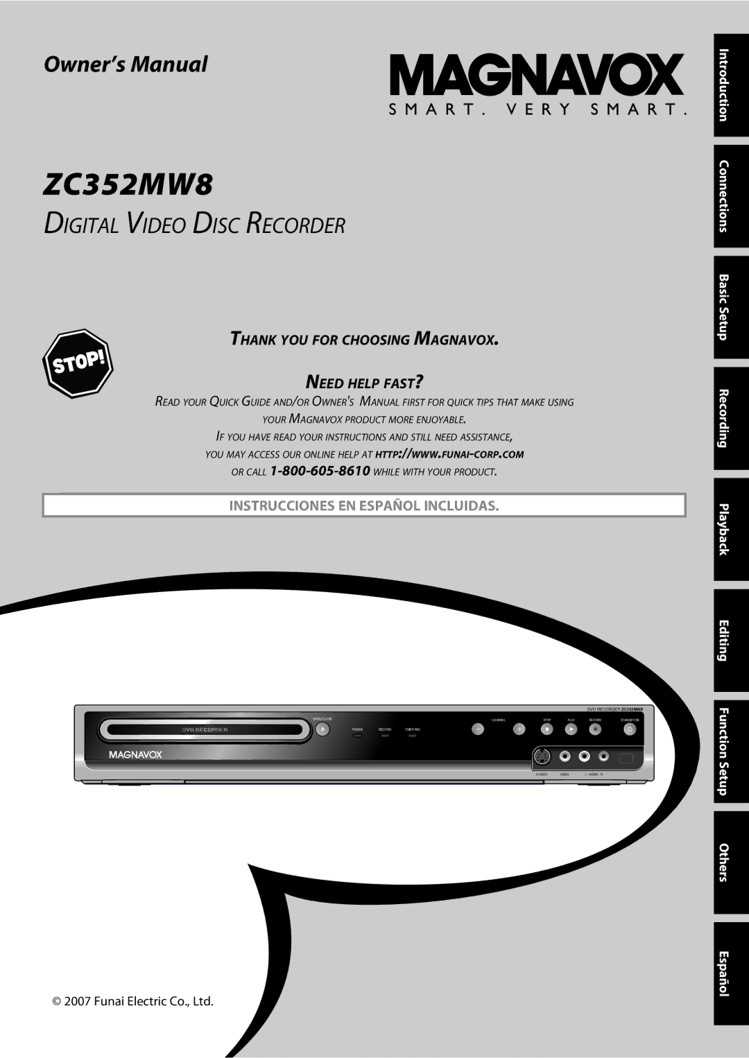 Magnavox ZC352MW8 owner manual 