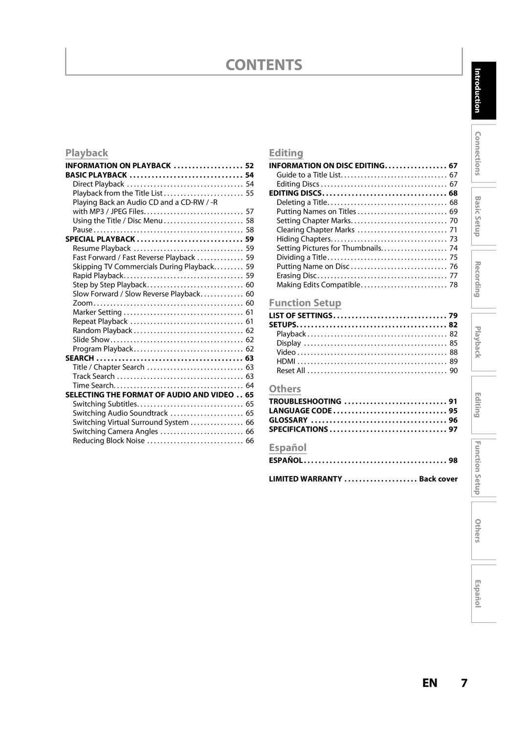 Magnavox ZC357MGX owner manual Contents 