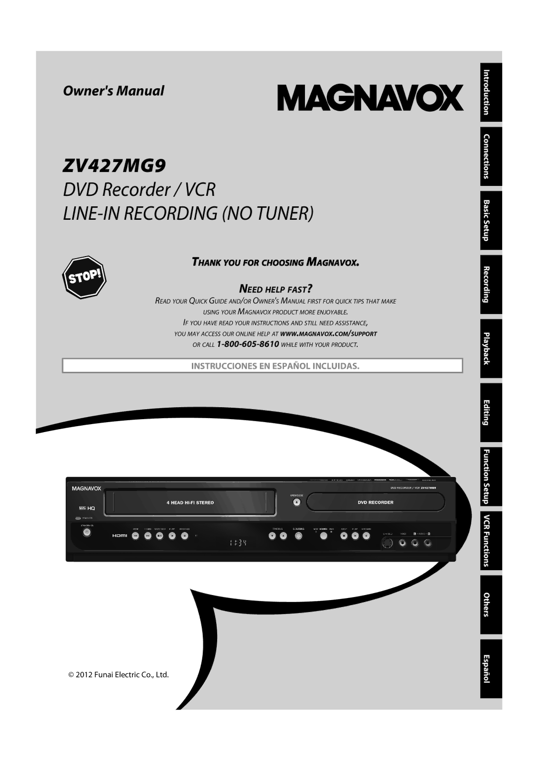 Magnavox ZV427MG9 owner manual 