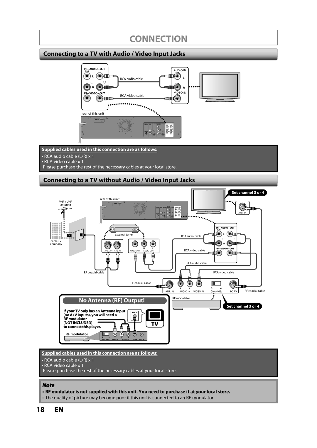 Magnavox ZV427MG9 owner manual 18 EN 