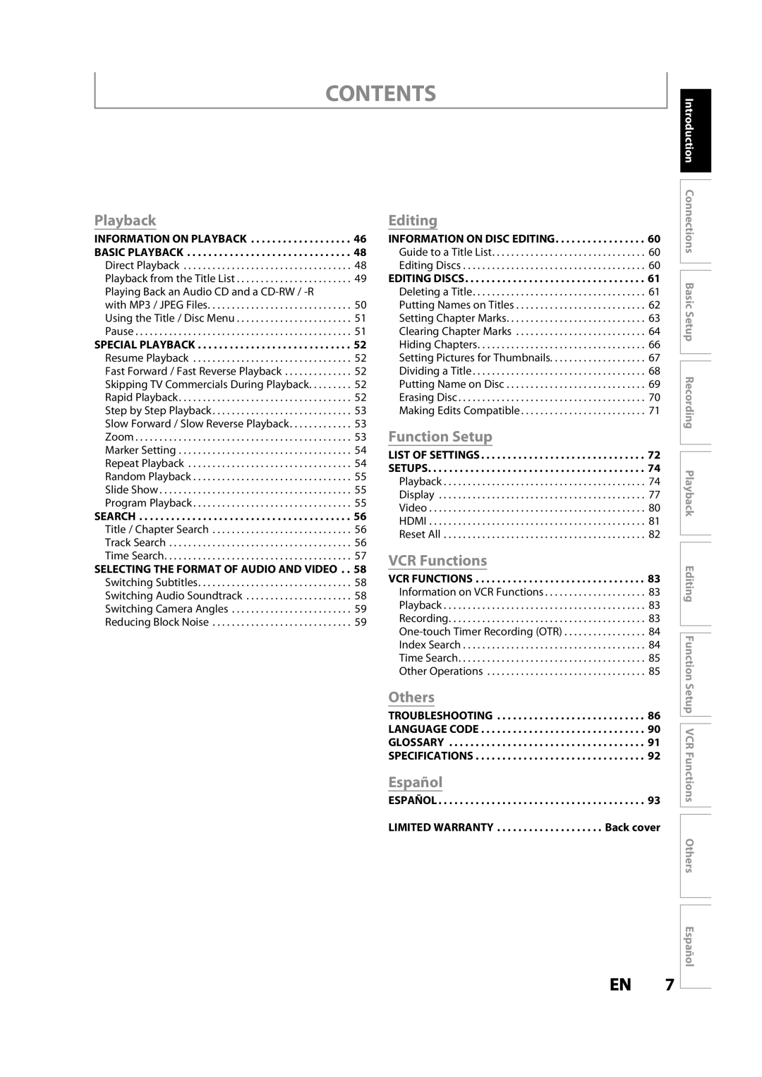 Magnavox ZV427MG9 owner manual Contents 