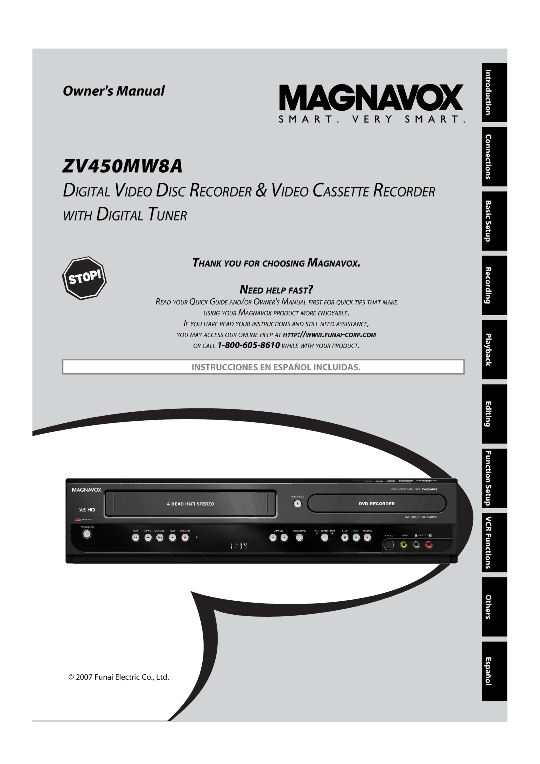 Magnavox ZV450MW8A owner manual 