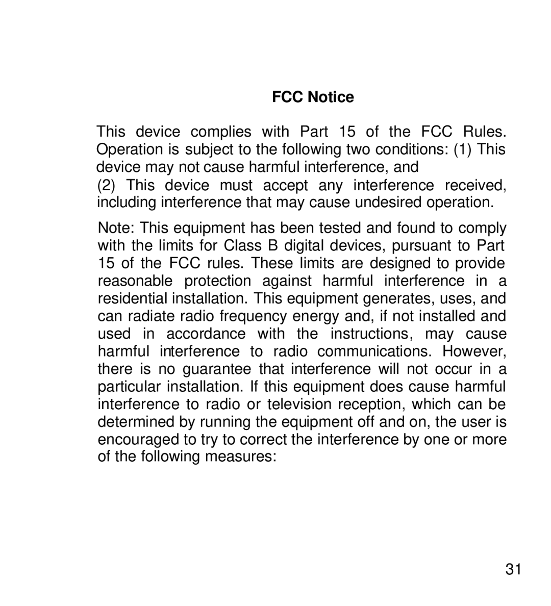 MAGPiX B1380 manual FCC Notice 