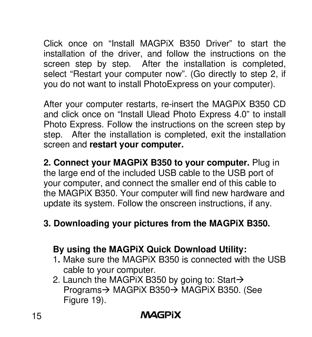 MAGPiX B350 manual 