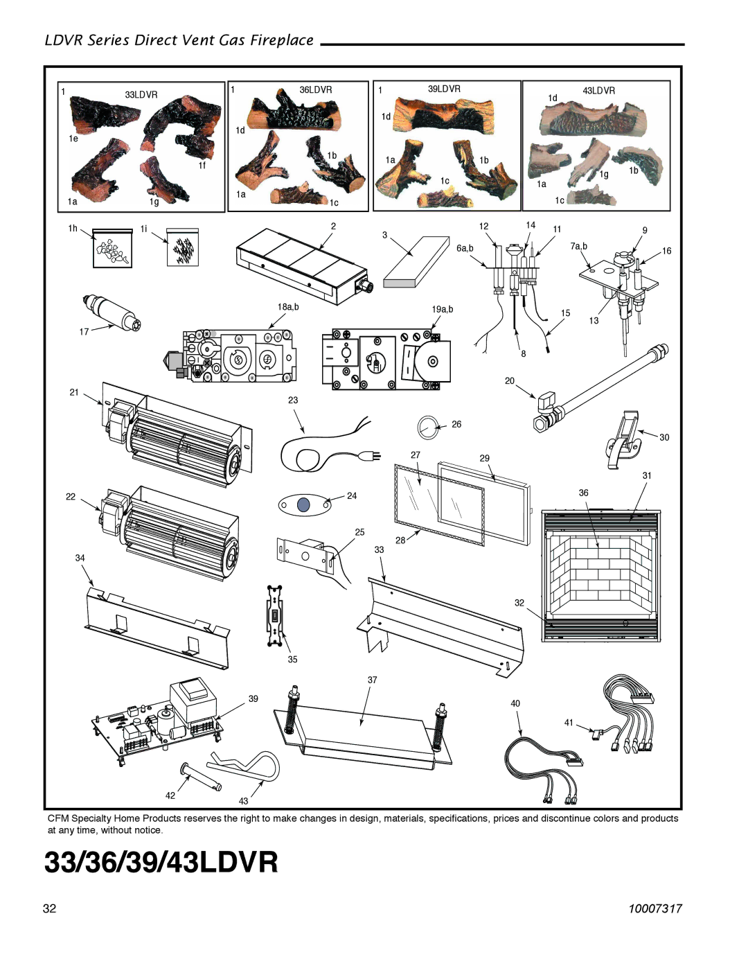 Majestic Appliances 33LDVR, 36LDVR, 39LDVR installation instructions 33/36/39/43LDVR 