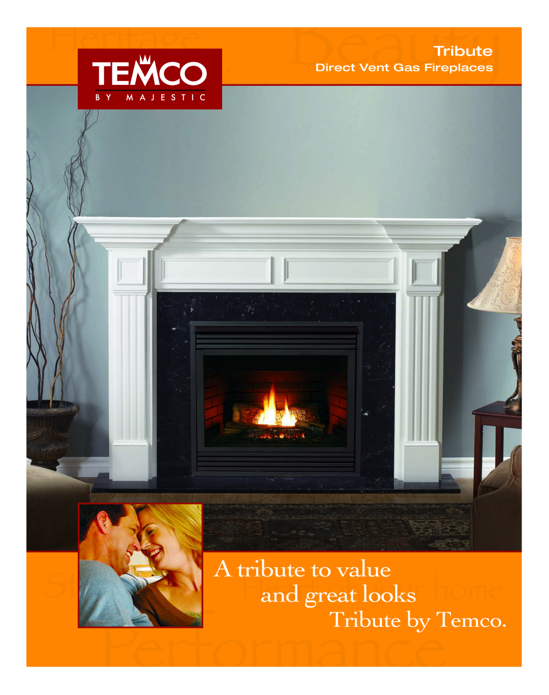 Majestic Appliances 36CDVXRRN manual A tributeto value andgreat looks, Tribute by Temco, Direct Vent Gas Fireplaces 