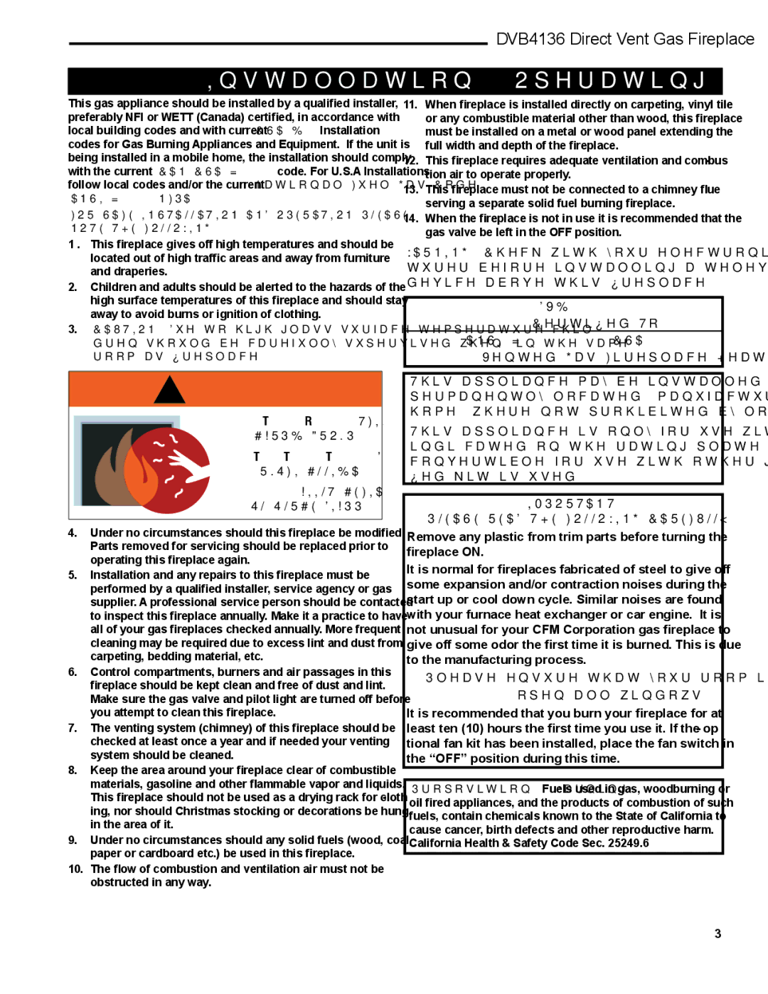 Majestic Appliances DVB4136 manual Installation & Operating Instructions, Please Read the Following Carefully 