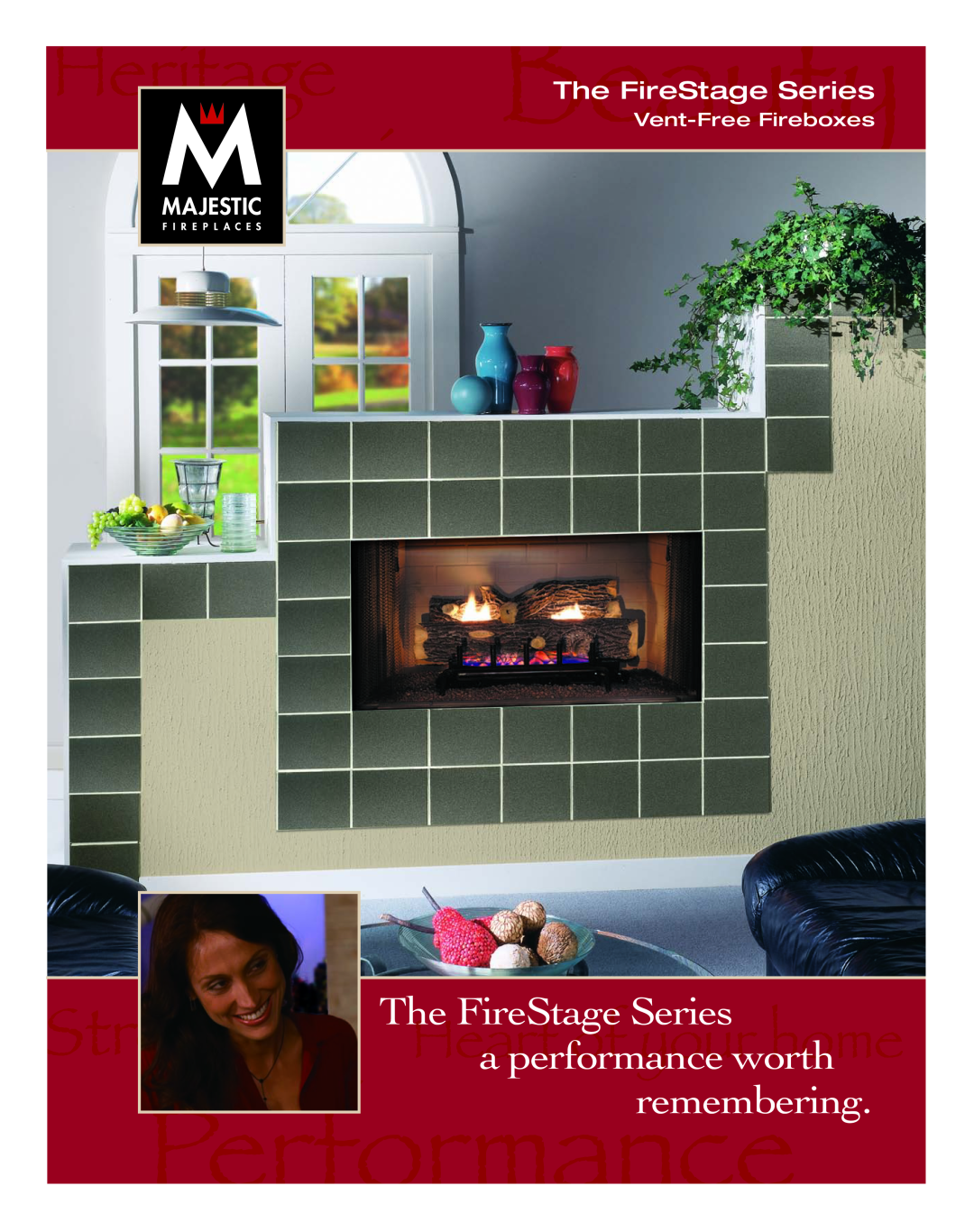 Majestic Appliances manual The FireStage Series, a performanceworthremembering, Vent-FreeFireboxes 