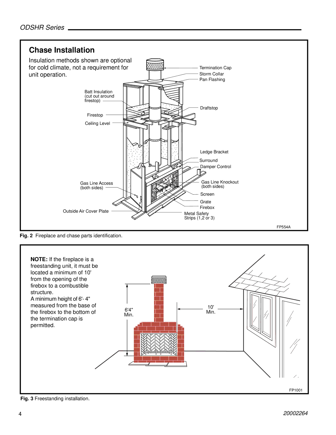 Majestic Appliances ODSHR42 manual Chase Installation 