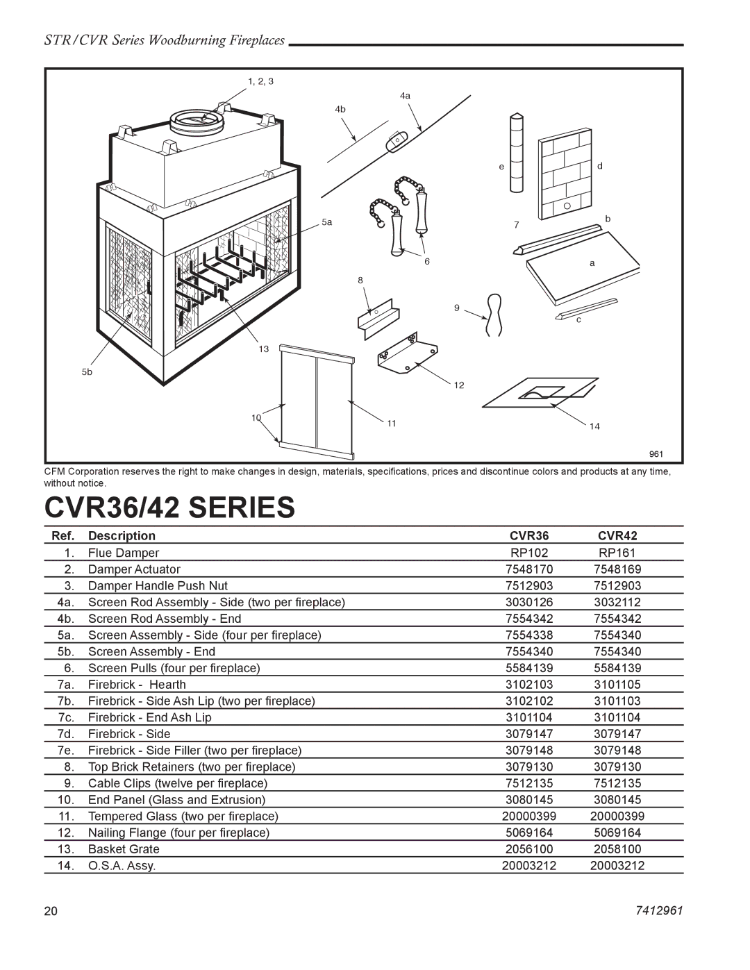 Majestic CVR42, STR36, STR42, STR33 manual CVR36/42 Series 