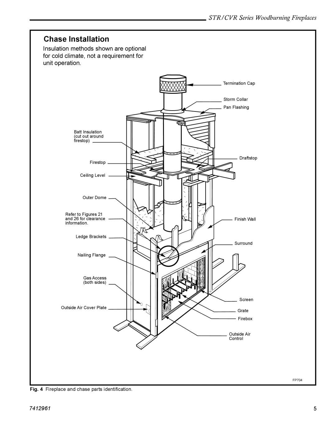 Majestic CVR42, STR36, STR42, STR33, CVR36 manual Chase Installation 