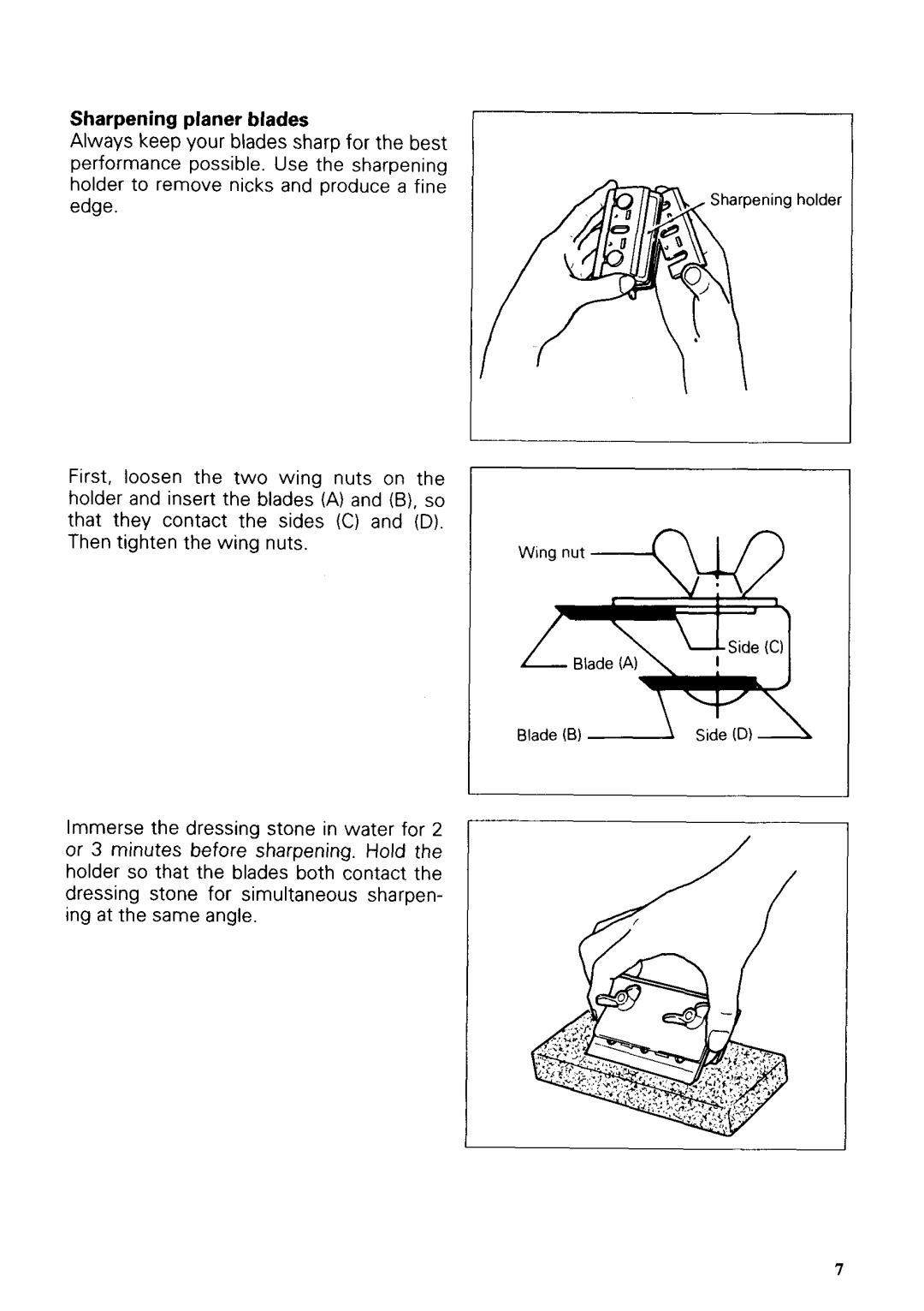 Makita 1002BA instruction manual Sharpening planer blades 