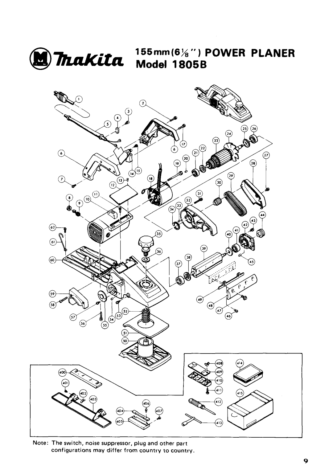 Makita 1805B instruction manual Model 