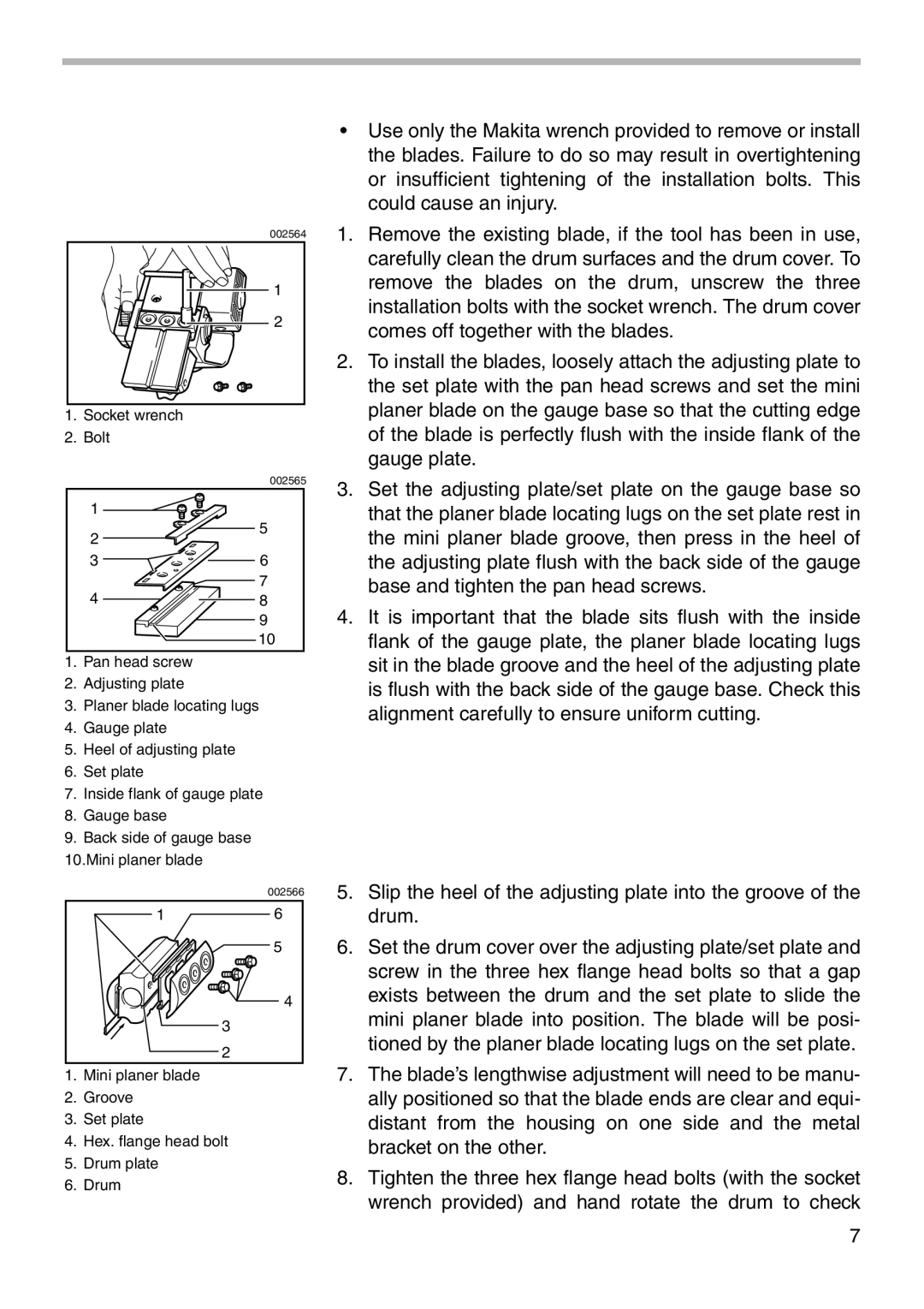 Makita 1902 instruction manual Socket wrench Bolt 