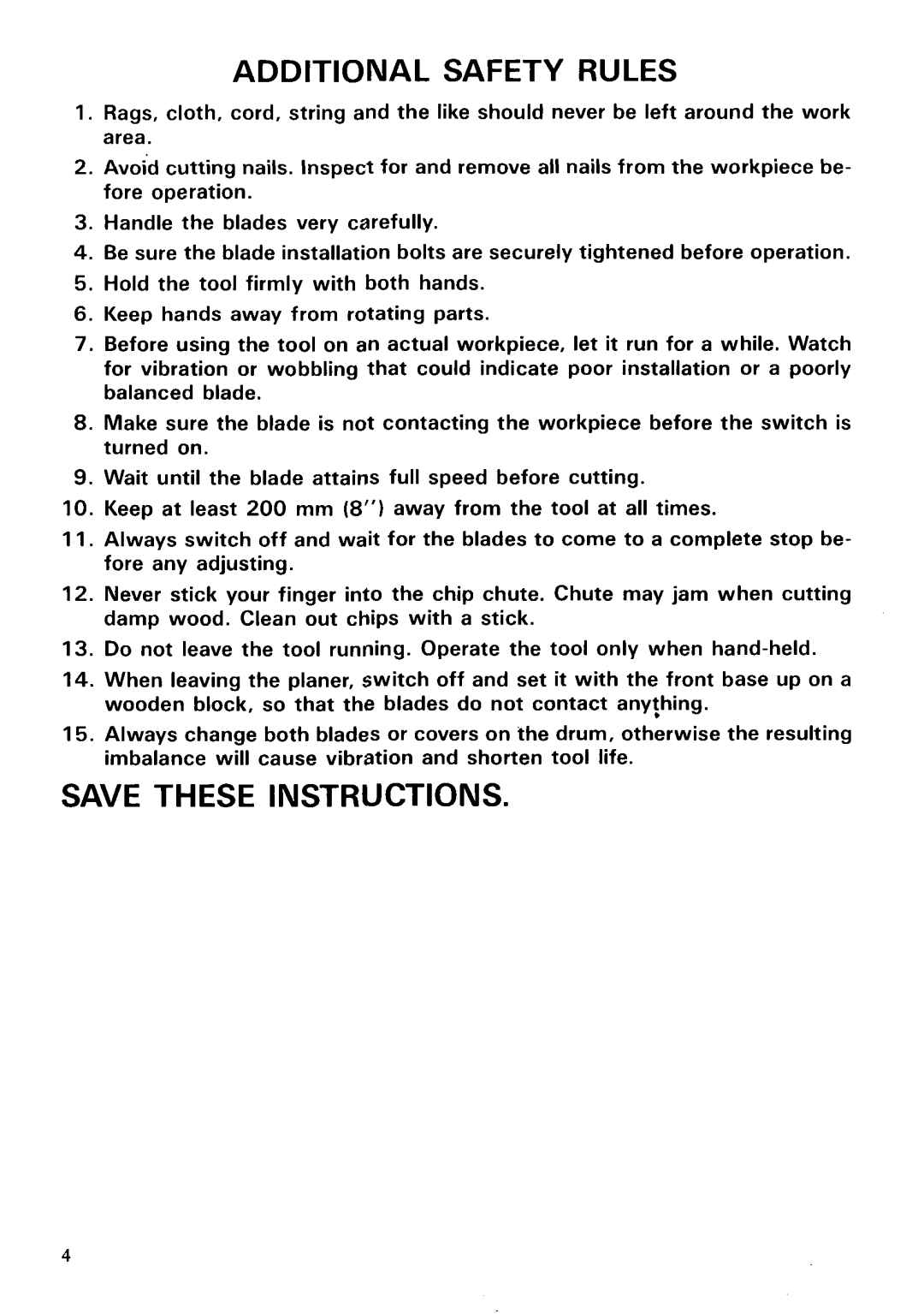 Makita 1911B instruction manual Additional Safety Rules 