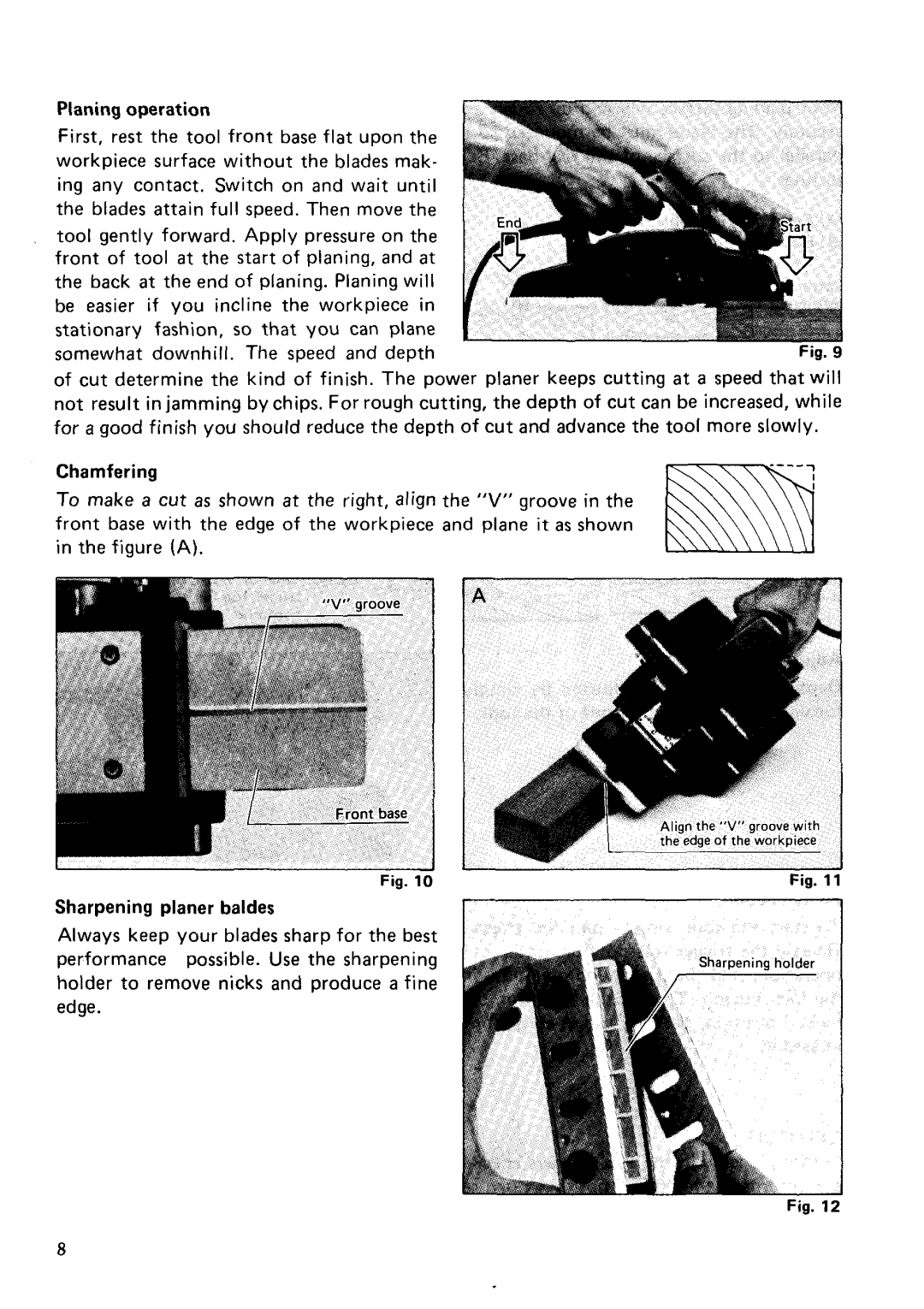 Makita 1911B instruction manual Ign the V groove w th 