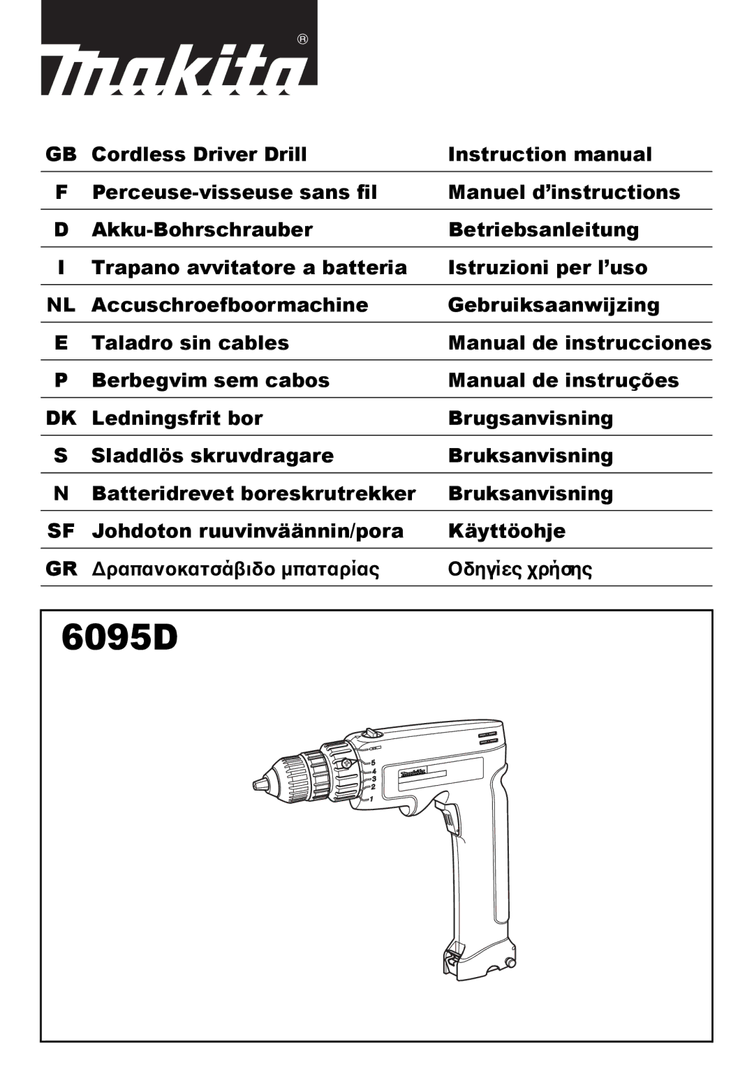 Makita 2001 HSC instruction manual 6095D 