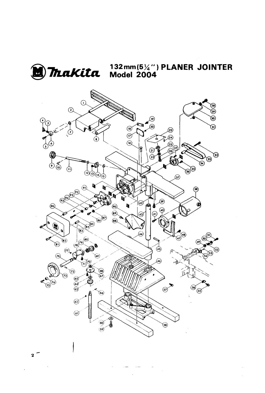 Makita 2004 instruction manual 132mm5% Planer Jointer 