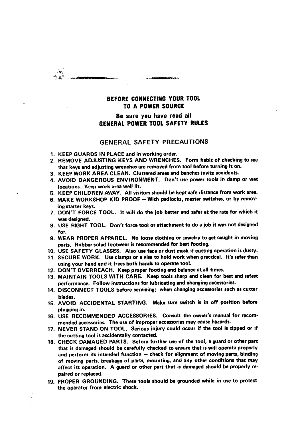 Makita 2004 instruction manual Before Connecting Your Tool To a Power Source 