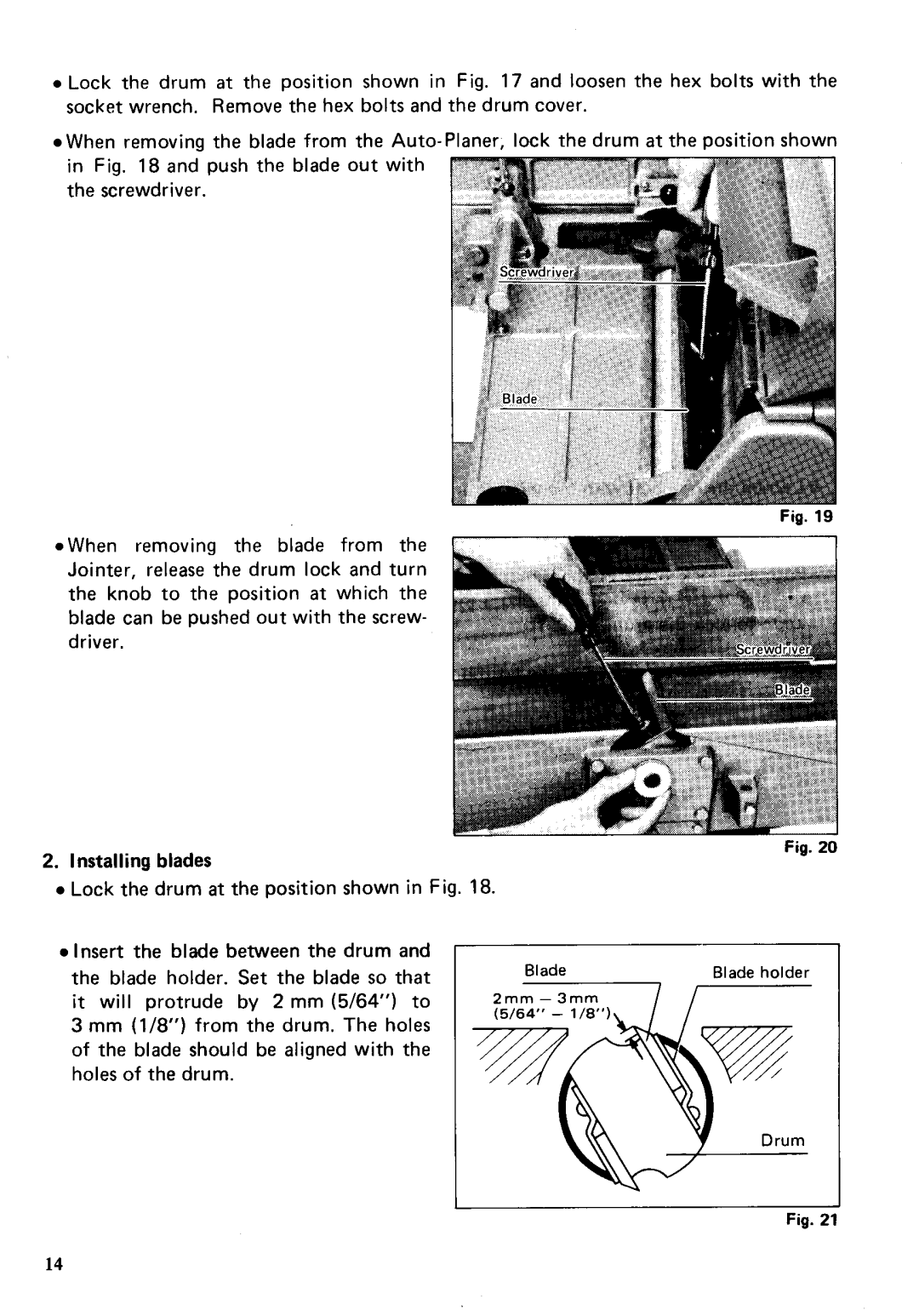 Makita 2030N instruction manual Blade holder 