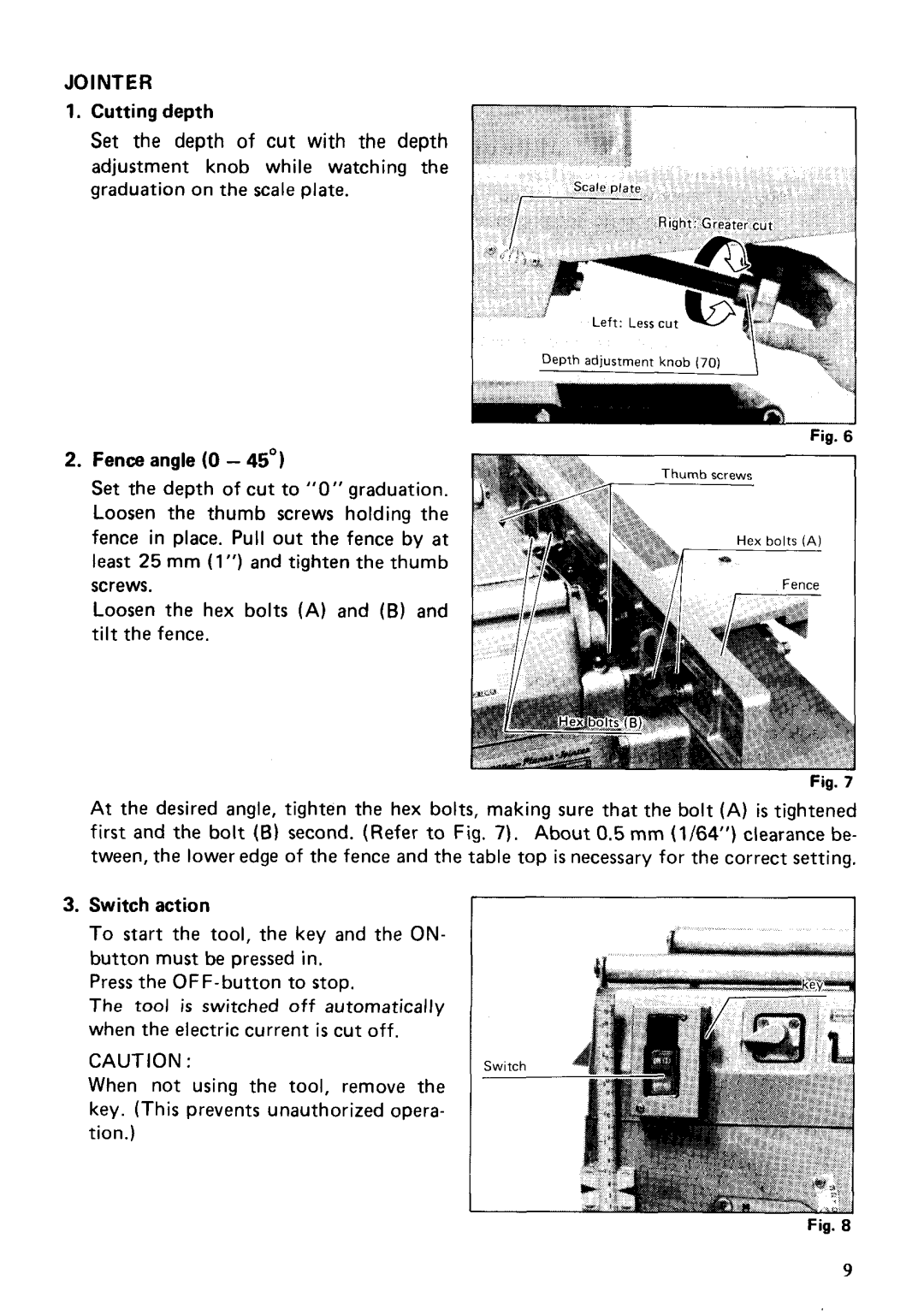 Makita 2030N instruction manual Jointer 