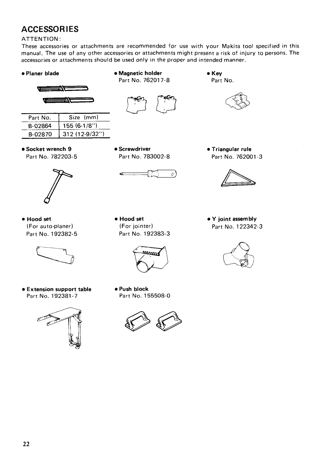 Makita 2030S instruction manual Accessor I ES 