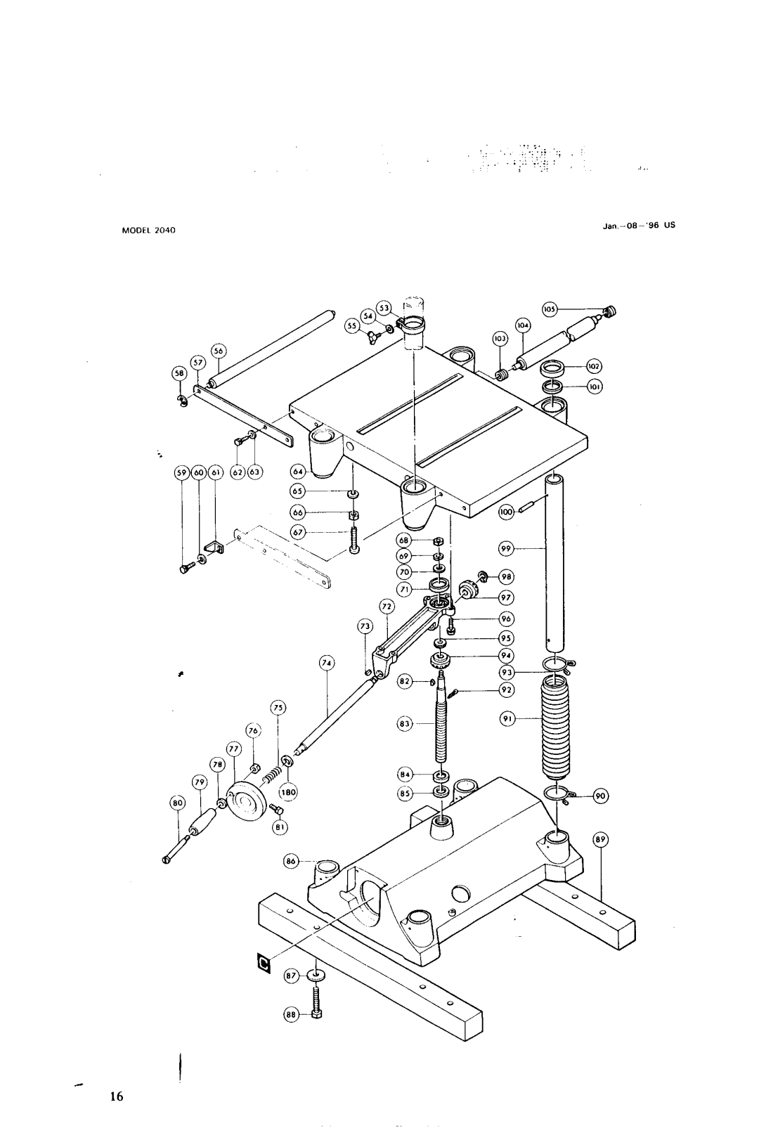 Makita 2040 instruction manual Model Jan -08-96 Us 