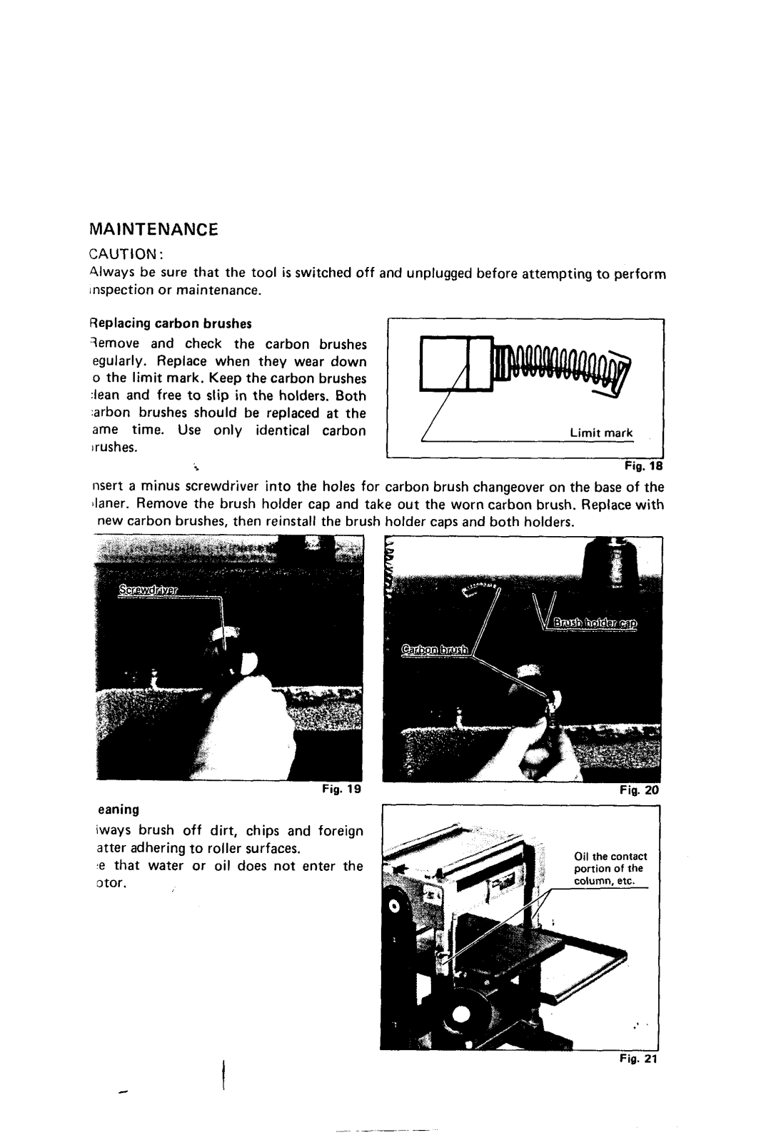 Makita 2040 instruction manual Maintenance 