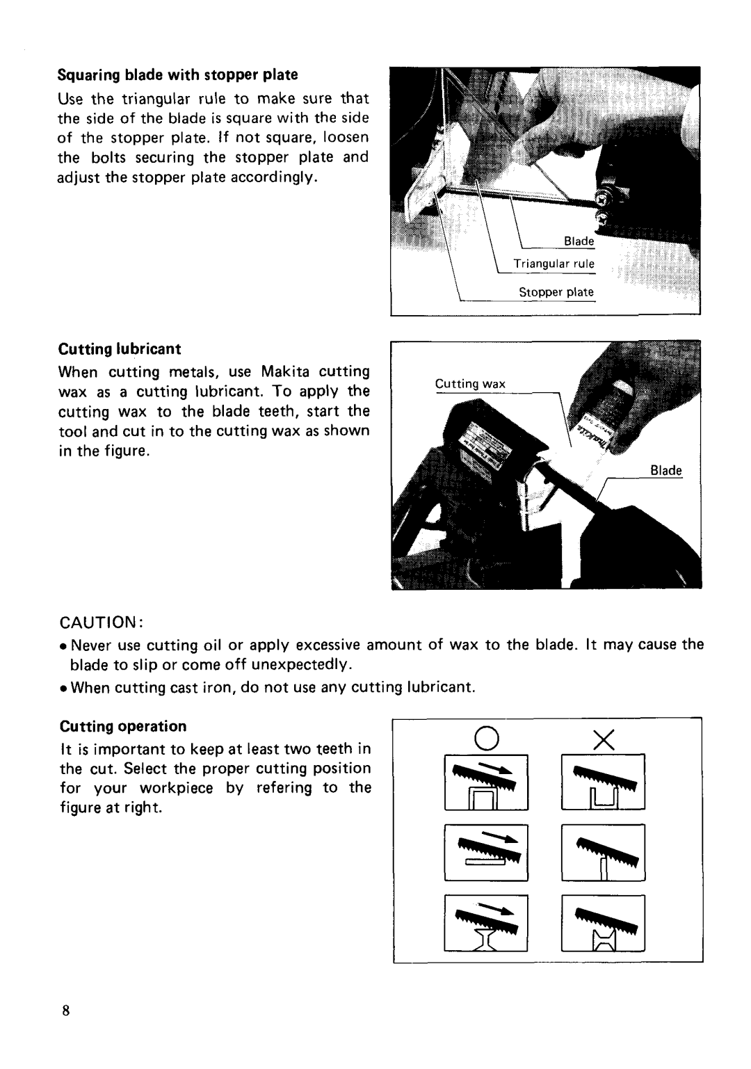 Makita 2106K specifications Figure a t right 