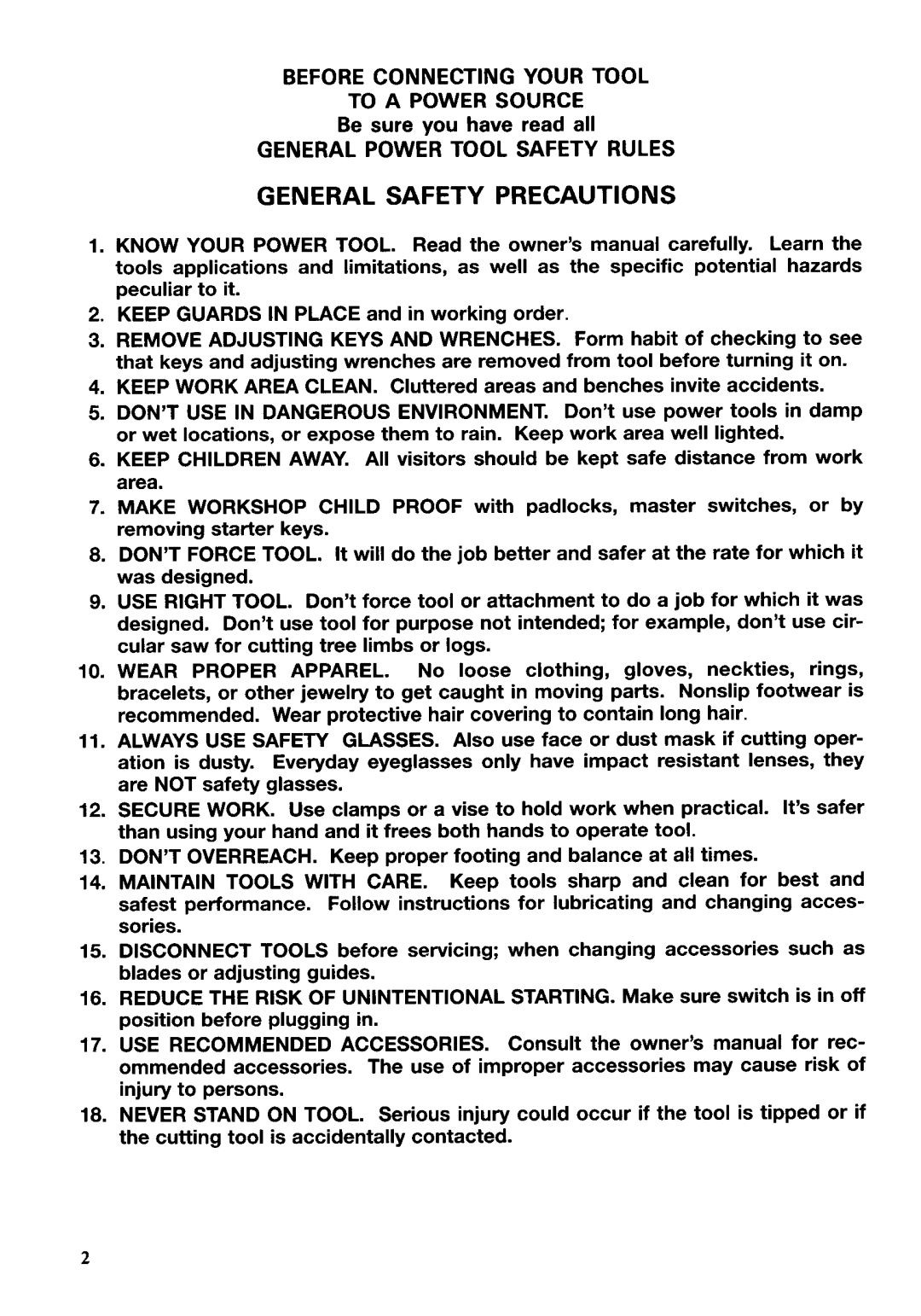 Makita 2708 instruction manual General Safety Precautions 