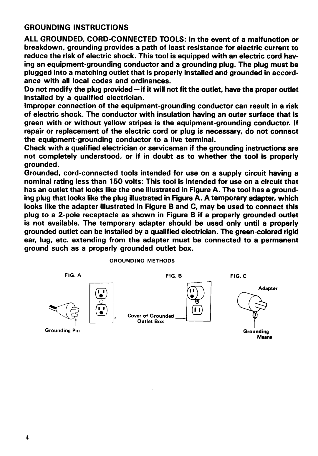 Makita 2708 instruction manual Grounding INSTRUCTI0NS 