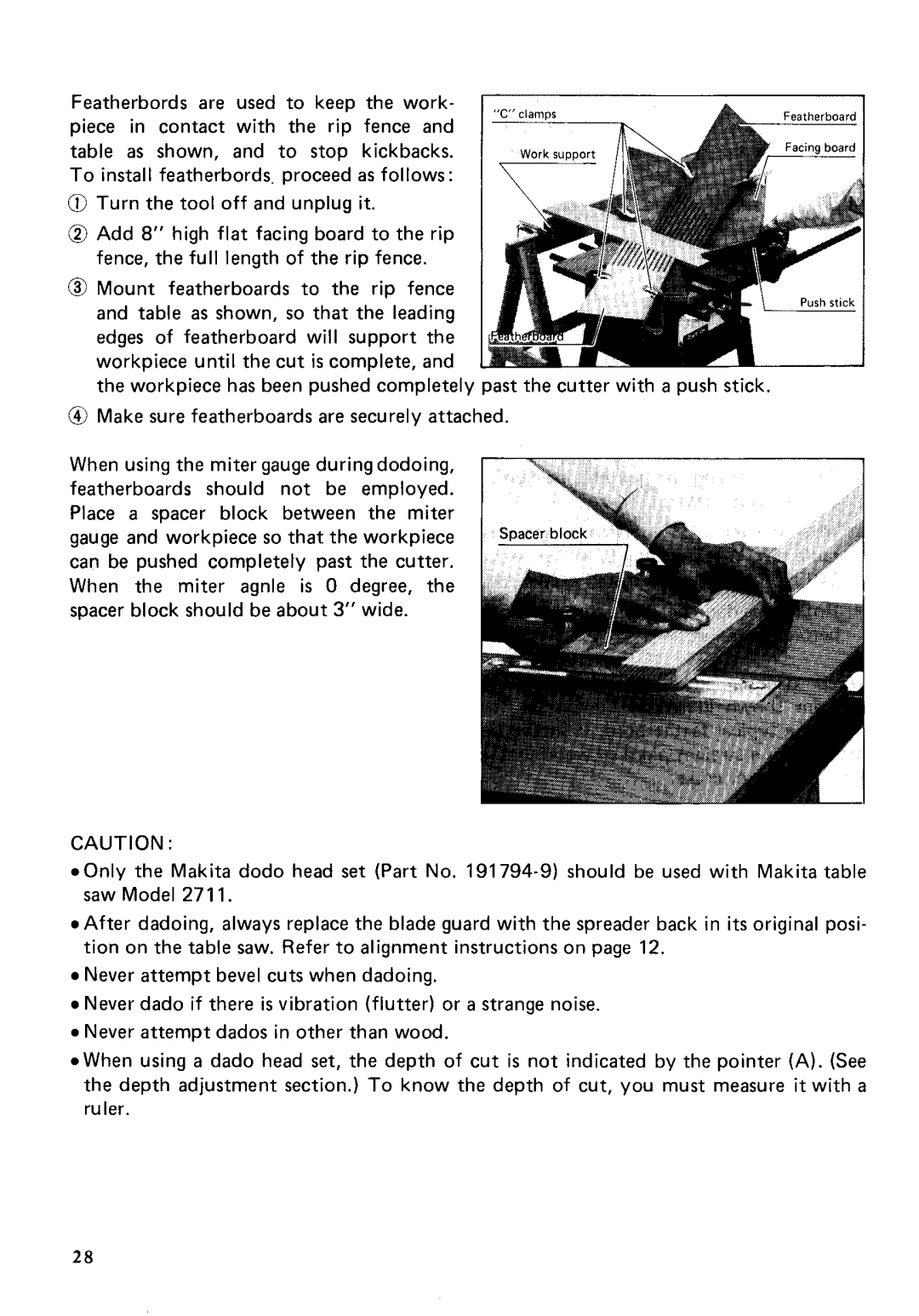 Makita 2711 instruction manual 