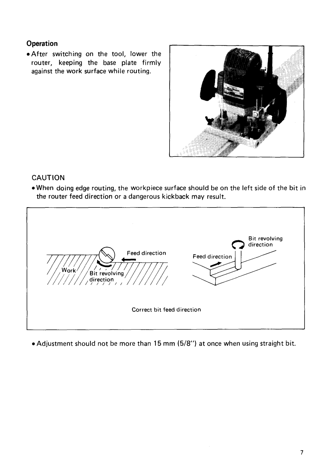 Makita 3612B instruction manual Operation 