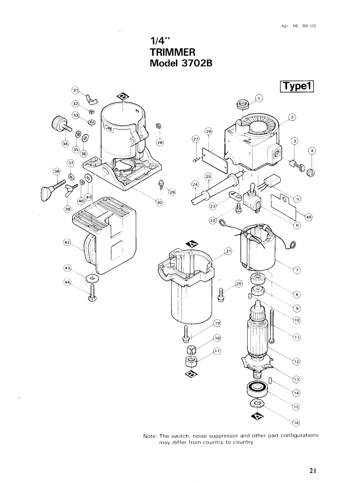 Makita 3702B instruction manual Trimmer 