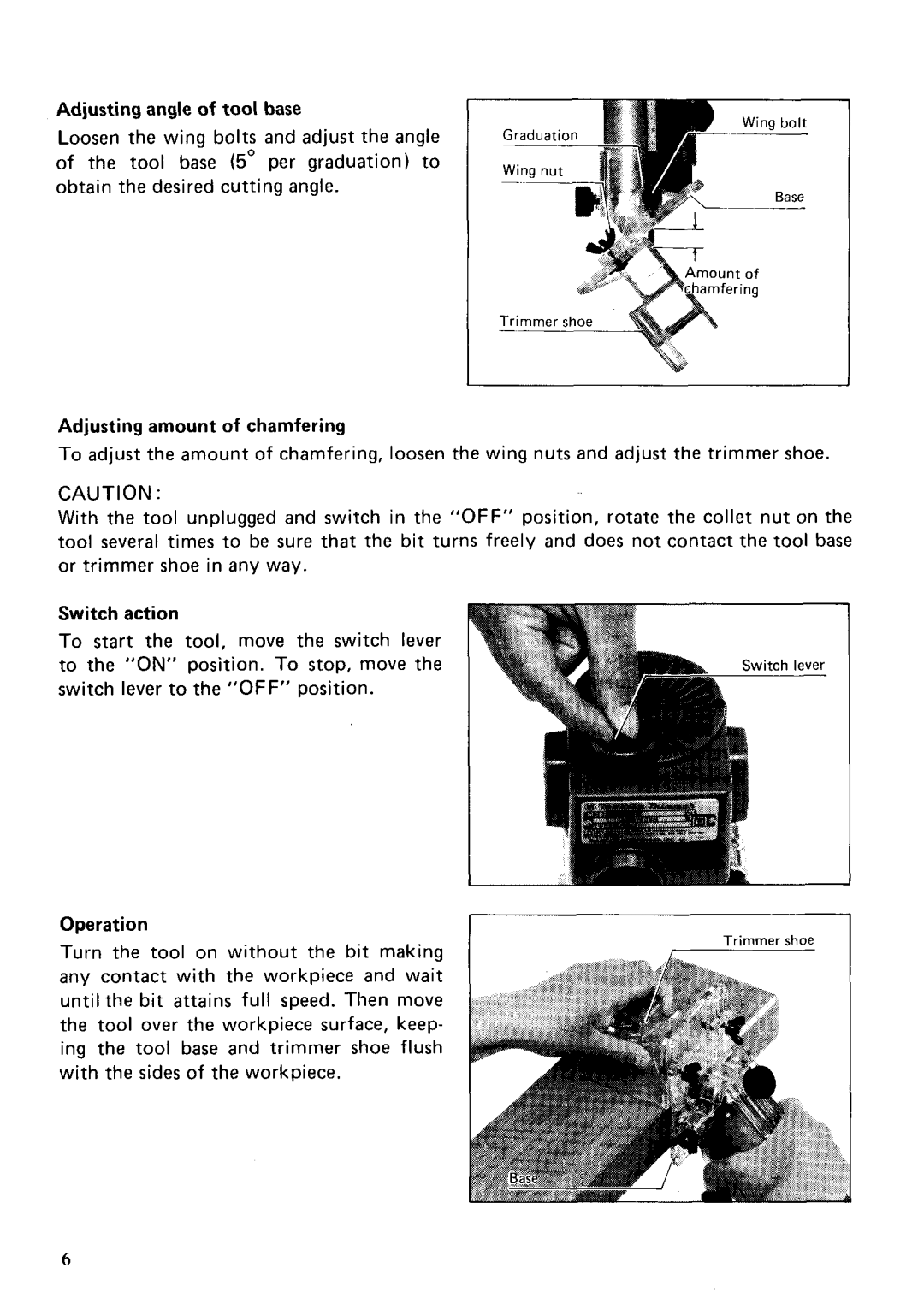 Makita 3702B instruction manual Obtain the desired cutting angle 