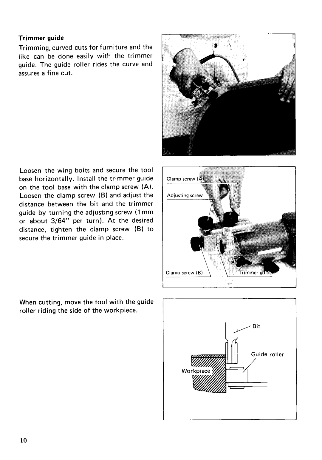 Makita 3702B instruction manual Trimmer guide 