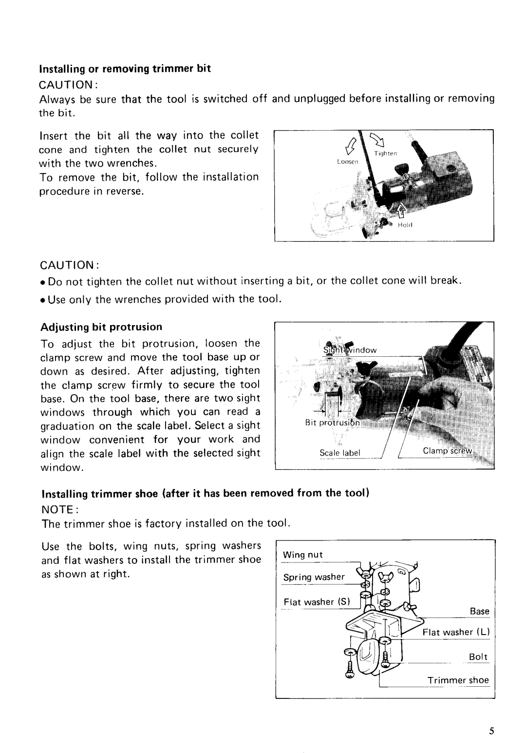 Makita 3702B instruction manual To remove the bit, follow the installation procedure in reverse 