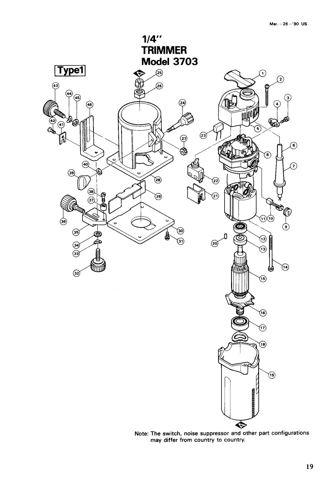 Makita 3703 instruction manual Trimmer 