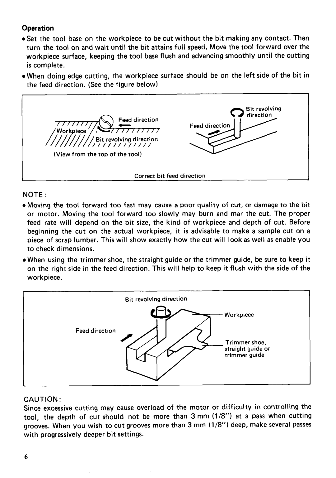 Makita 3703 instruction manual Operation 