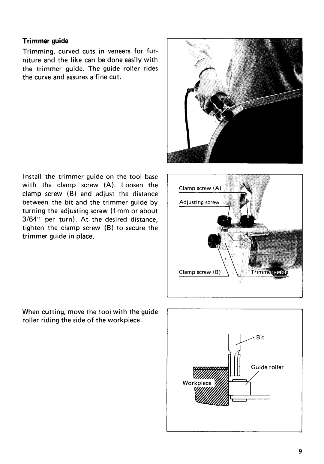 Makita 3703 instruction manual Trimmer guide 